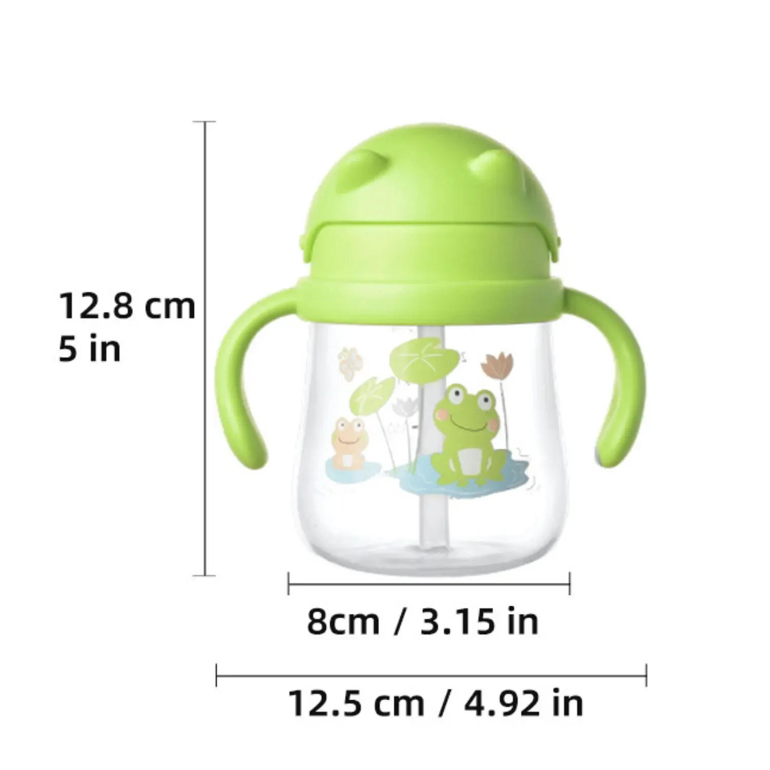  학습용 음료컵 PP 소재 귀여운 질식 방지 훈련컵 손잡이 포함  독립 음료수 전환용