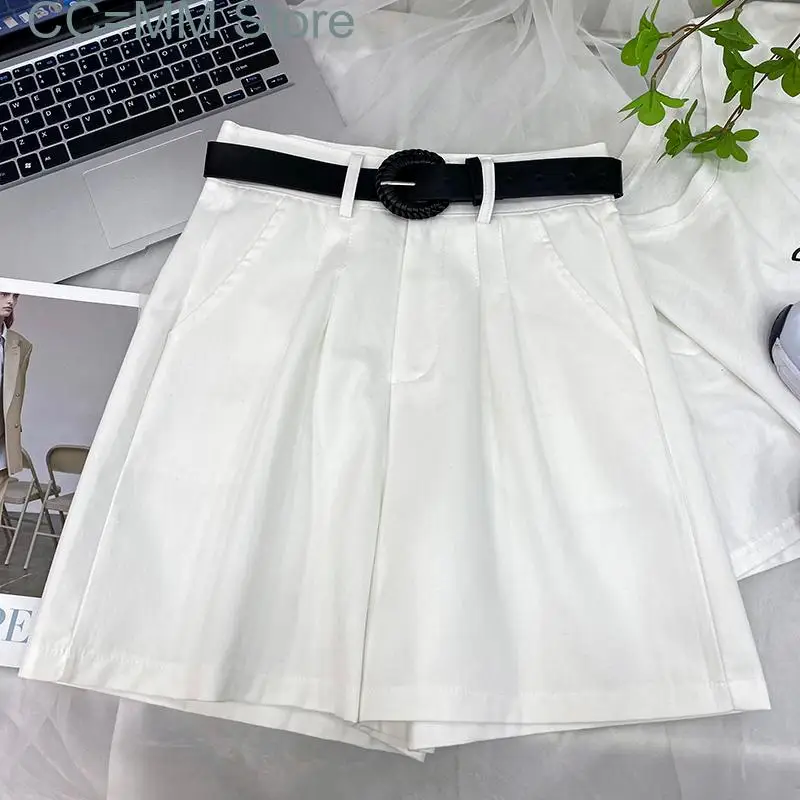 new Suits Shorts for Women Summer Korean Fashion Baggy Straight Casual Cargo Shorts Office Ladies Knee Length Shorts