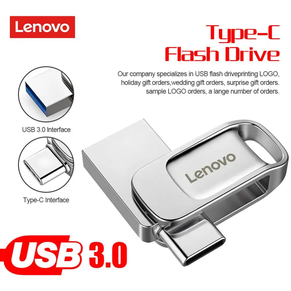 Lenovo Usb3.0 1Tb/2Tb Flash Drives 256Gb Pen Drive Interfaccia U Stick Telefono Cellulare Computer Flash Drive Usb Flash Per Pc Portatile
