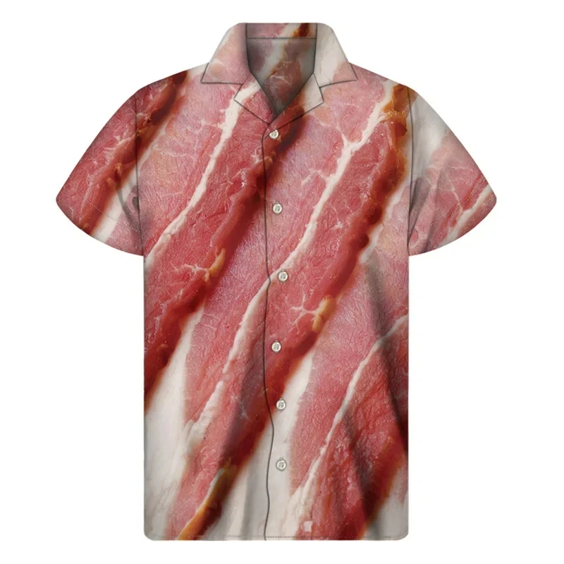 thumbnail image 1 of Camisa con botones y estampado divertido en 3D para hombre, camisas de playa hawaianas de manga corta de verano, camisa informal con botones, ropa, 1 of 5