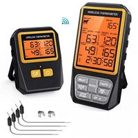 328ft Wireless Meat Thermometer for Grilling Smoker BBQ Oven Digital Food Kitchen Thermometer with 4 Probes Timer Alarm Gift New 1