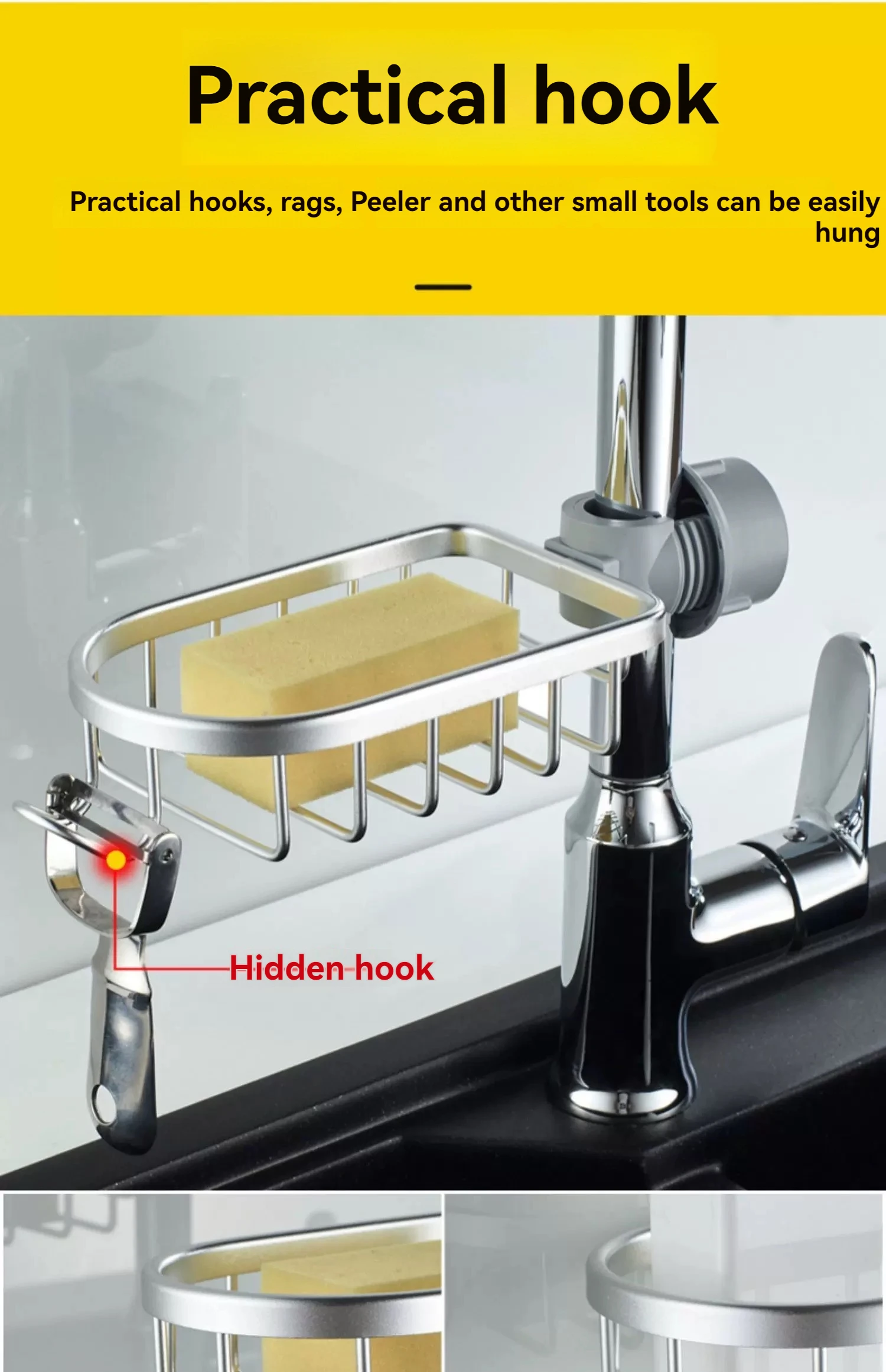 Punch Free Aluminum Shower Rack image 10