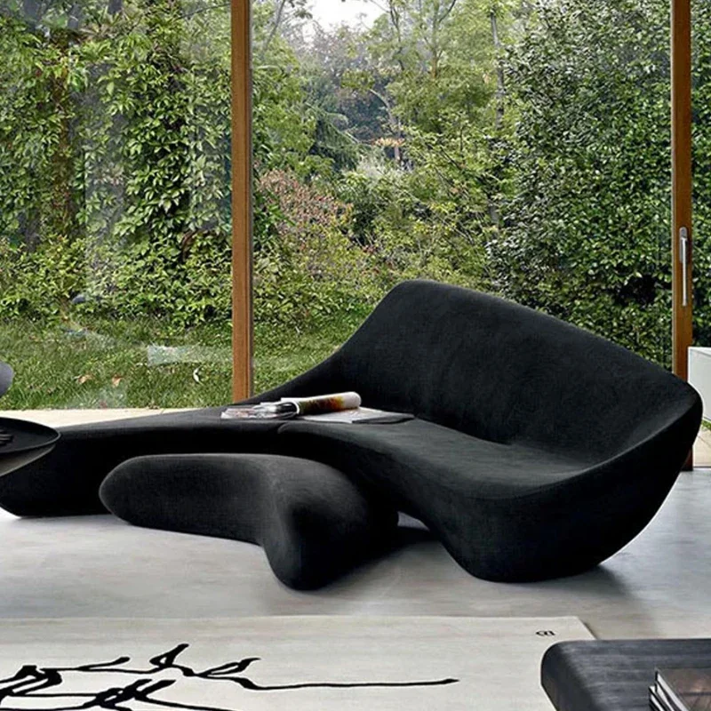 

Трехместное оформление для отеля, роскошный диван в форме Луны, современная модель для дома из ФАП, досуг, песок