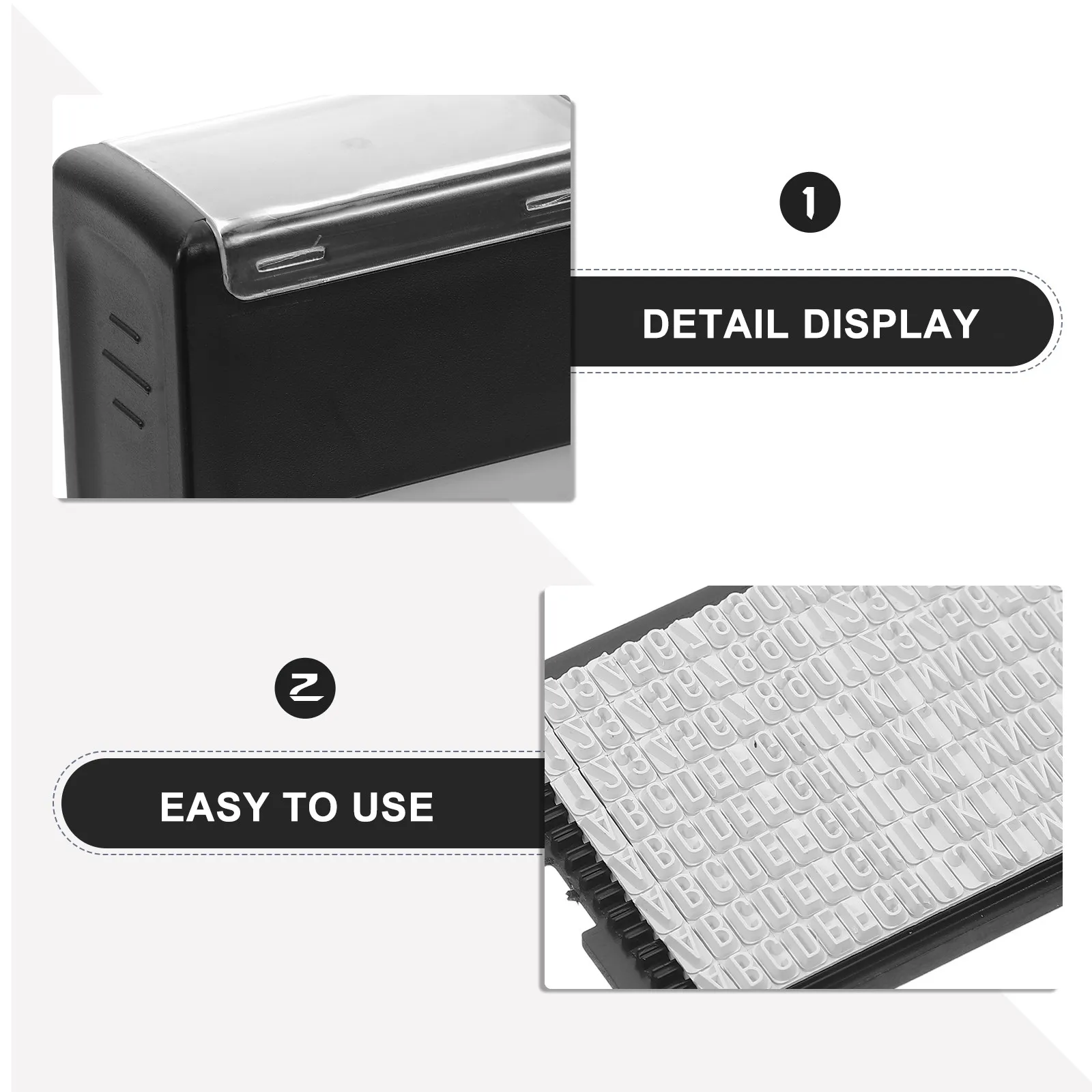 1 세트 Diy 키트 Abs 셀프 잉크 텍스트 스탬프 사무실 비즈니스 주소 학교 공예 프로젝트를 위한 분리형 문자 재사용 가능한 스탬프