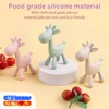 TYRY HU 1PC Baby Silicone Teether Baby Teeth Care Set Cute Deer shaped Silicone Teeth Protector Food grade Silicone 1