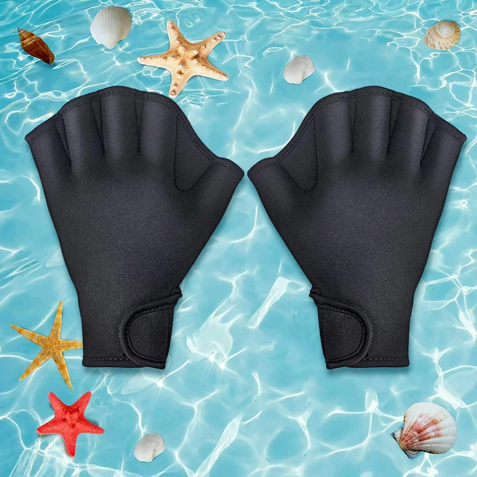 Guanti Da Nuoto Palmati In Neoprene - Per Sub, Snorkeling E Surf - Foto 2