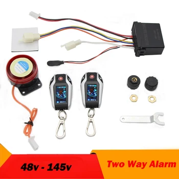 Sistema di allarme bidirezionale per moto elettrica e-bike 48V 60V 72V 84V 96V 108v 120V 132v Dispositivo di allarme antifurto Monitor della pressione dei pneumatici