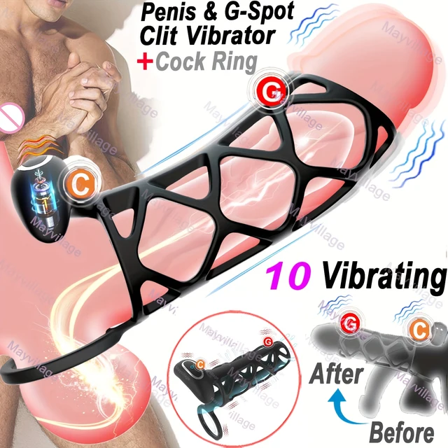 App Vibrierender Penisring Penishülle Erwachsene Sexspielzeug für Männer Männlicher Vibrator Penisring Extender Penishoden G-Punkt-Stimulation 1