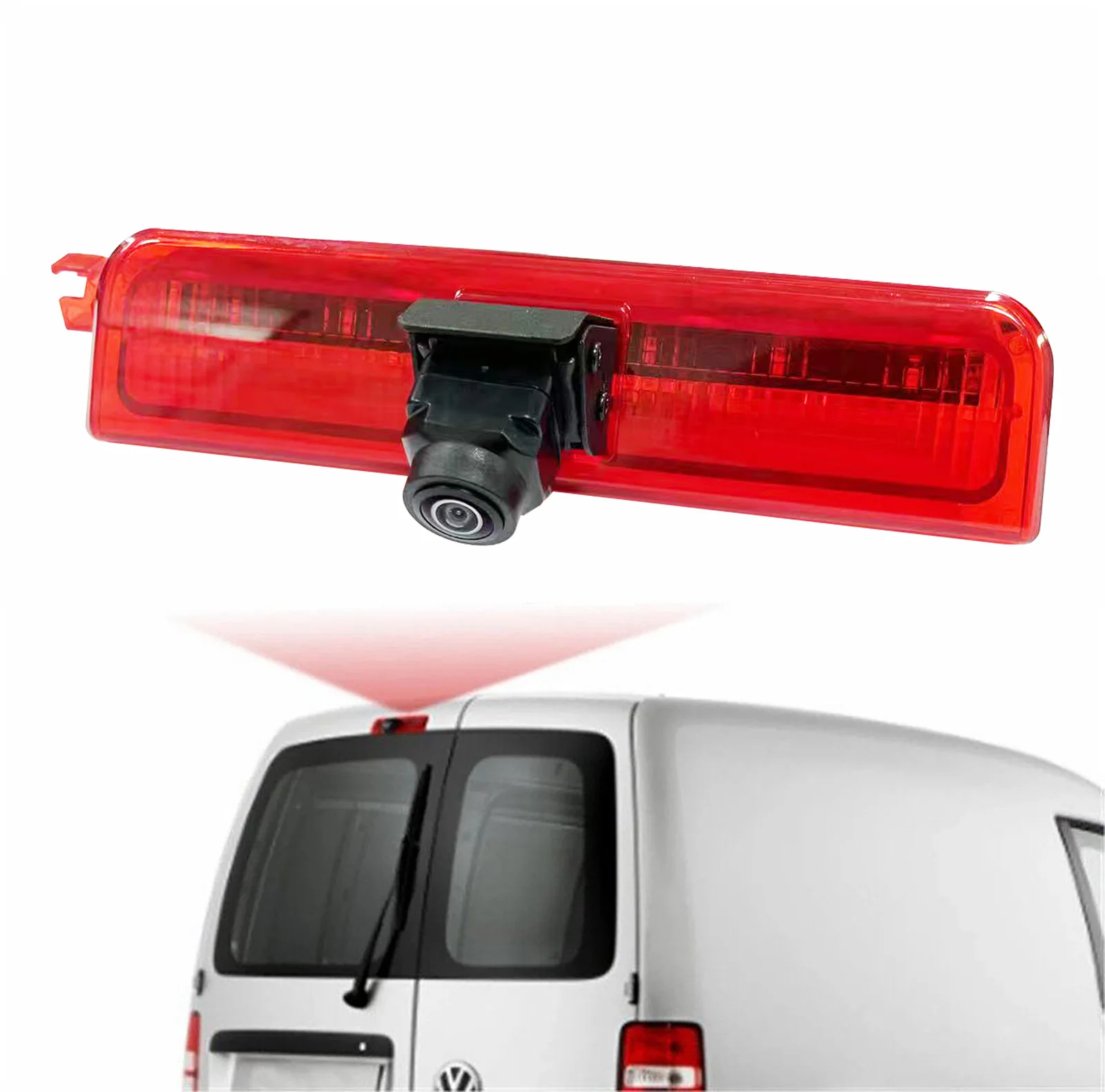 ESSGOO Rear Reversing 3rd High Brake Light Cover with Camera For VW Caddy/Caddy Life 03-2015 2K Facelift Night Vision Waterproof