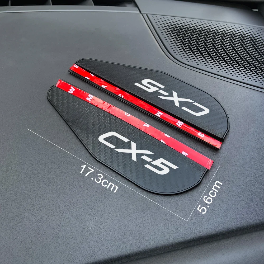 2Pcs Car Rain Eyebrow Rearview Mirror Visor Sticker Carbon Fiber Texture Accessories For Mazda CX5 CX 5 KE KF AWD Skyactiv CX-5 rearview mirror rain shield rearview mirror rain eyebrow car rearview mirror visor rearview mirror rain guard rearview mirror visor