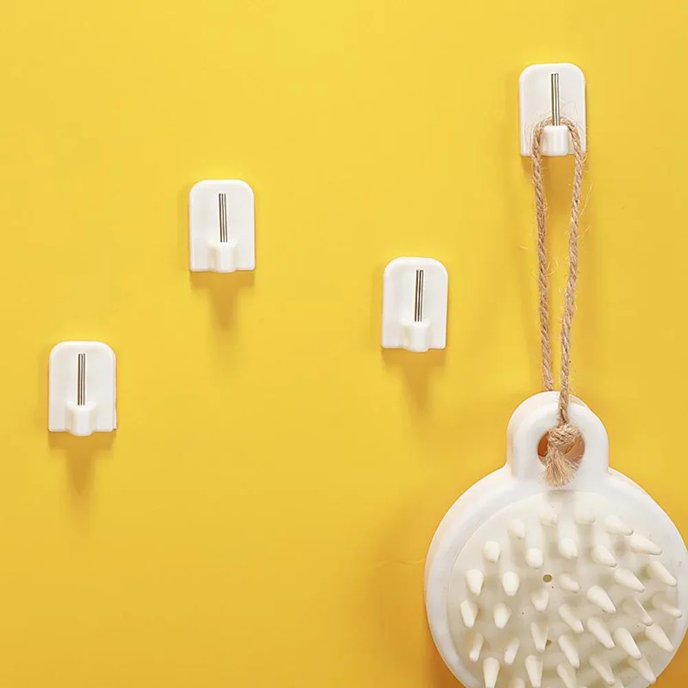 4/8/12PCS Curtain Hooks Self Adhesive Hooks Curtain Rod Hook Bracket For Storage Rack Kitchen&Window Bath Door Wall Hanger