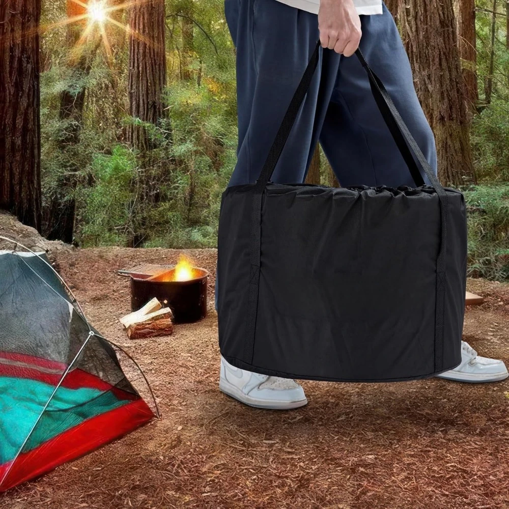 Description Picture 6 of item19.5 inch Smokeless Fire Pit with Carry Bag, Stainless Steel Outdoor Smokeless Firepit, Wood Burning Fire Pits for Camping, Bonf