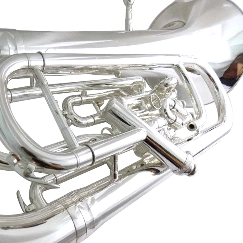 Musical Instruments Euphonium Compensating System 3+1 Pistons Lacquer Silver Nickel Plated with Hard Case Mouthpiece