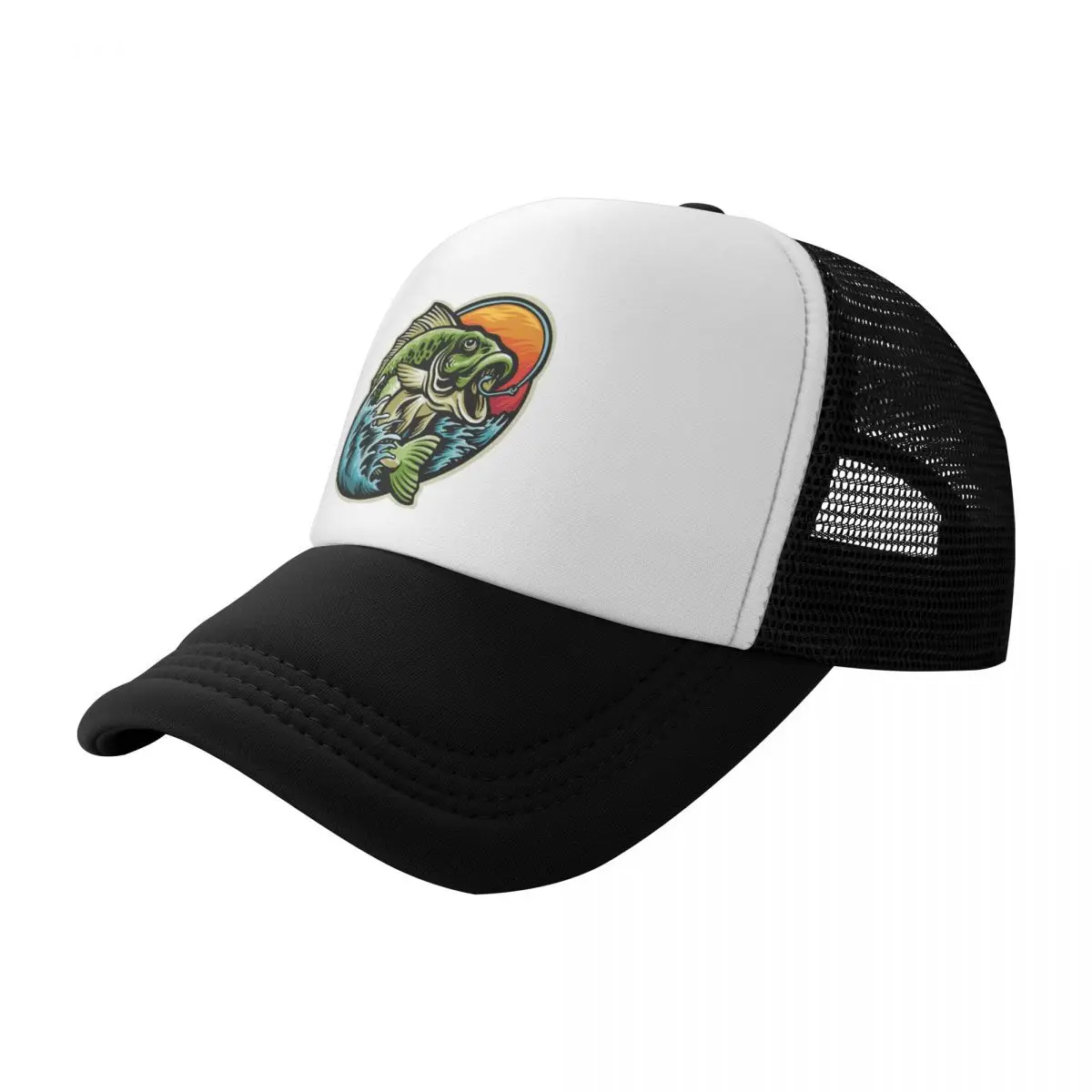 Fashion Bass Fishing Baseball Cap for Men Women Breathable Fish Fisherman  Trucker Hat Sports Snapback Hats Summer Caps