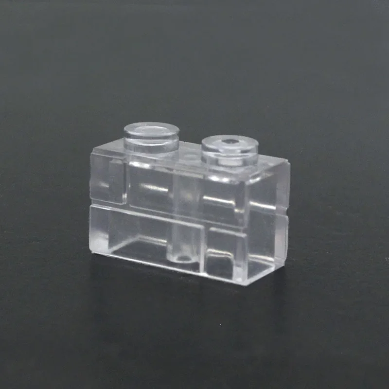DIY 클래식 교육용 빌딩 블록, 레고 부품 호환 가능, 투명 색상, 100g, 1x2 도트 Moc, 120 개