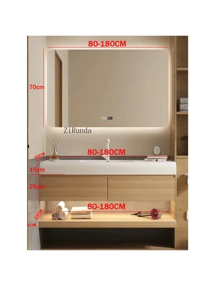 Panel Bathroom Cabinet Vanity with Sink Smart Toilet Storage Mirror Cabinets Fashion Home Furniture Meuble Evier FYB