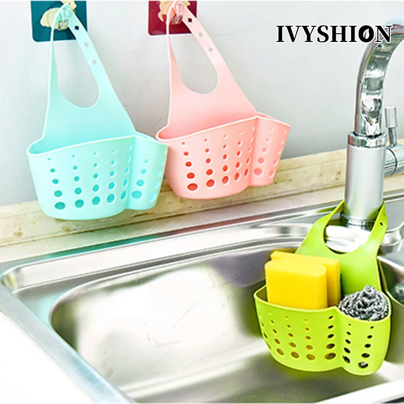 

Sink Shelf Soap Sponge Holder Clip Dish Drainer Drying Rack Silicone Storage Basket Bag Bathroom Holder Kitchen Accessories Tool