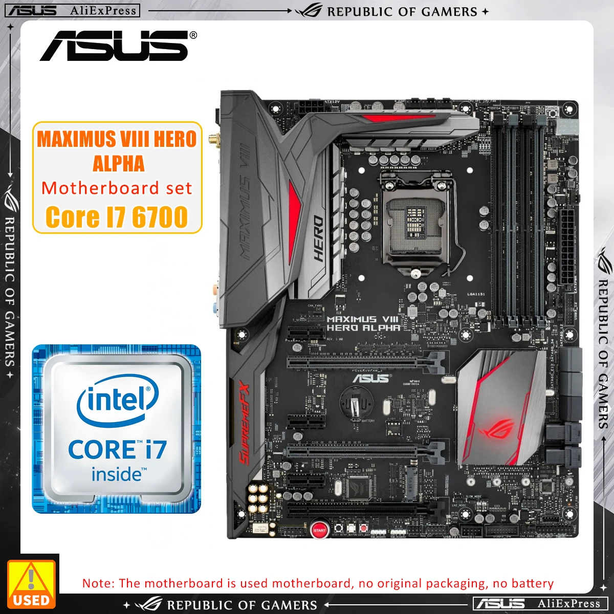 Asus Rog Maximus Viii Hero Alpha Mining + I7 6700 Lga1151 Kit Scheda Madre Core I7 7700K Cpu Ddr4 Intel Z170 M.2 Pci-E 3.0