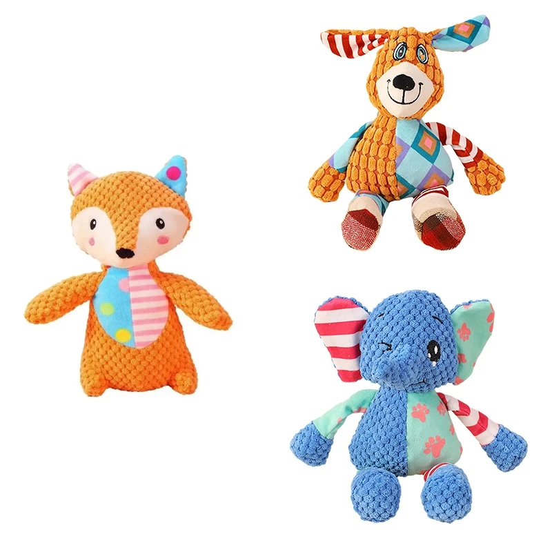 

Плюшевая игрушка для собак в форме животного, жевательная игрушка-пищалка, Вельветовая игрушка для собак, аксессуары для дрессировки домашних животных