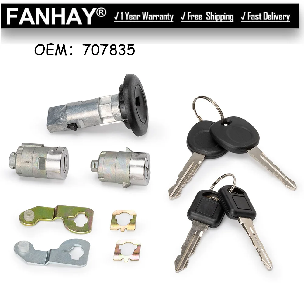 Chevrolet Ignition Lock Cylinder NEW Chevrolet OEM Ignition Switch Lock Cylinder + 2 Door Lock Cylinders + 2 Keys - Complete Lock Set OEM Ignition And Door Lock Cylinder Set With Keys
