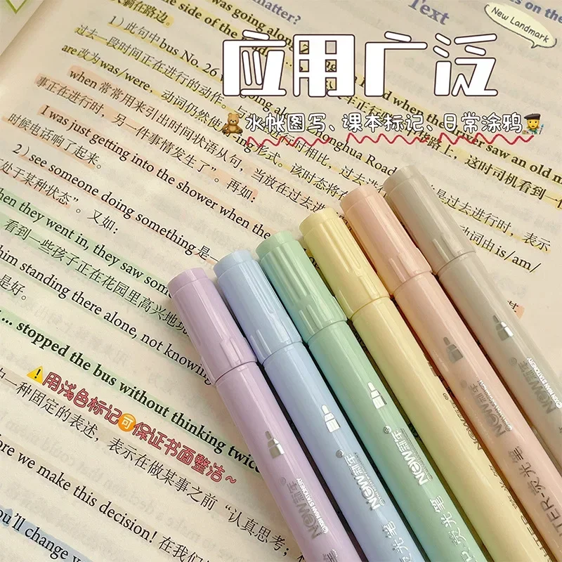 Double Headed Gradient Color Highlighter Pens Creative Painting Highlighter Spot Marker Liner for Drawing Paint School highlighter pen marker pen highlighter marker art marker