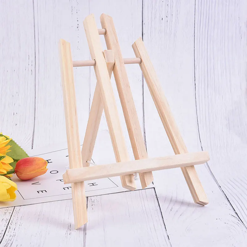 Cavalletto Da Tavolo In Legno Di Faggio 25 Cm - Supporto Per Foto, Quadri, Segnaposto, A4