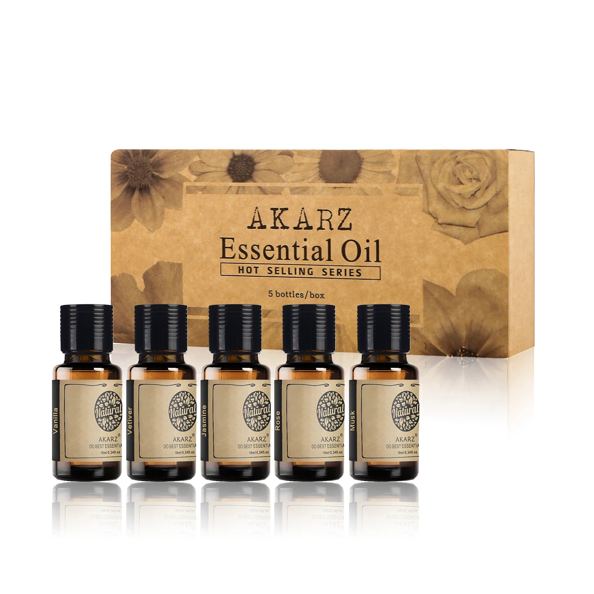 Akarz Hots Serie 5 Vanilla,vetiver,jasmine,rose ,musk Essential Oil For Diffuser, Face Body Care, Massage, Aromatherapy - Essential Oil - AliExpress