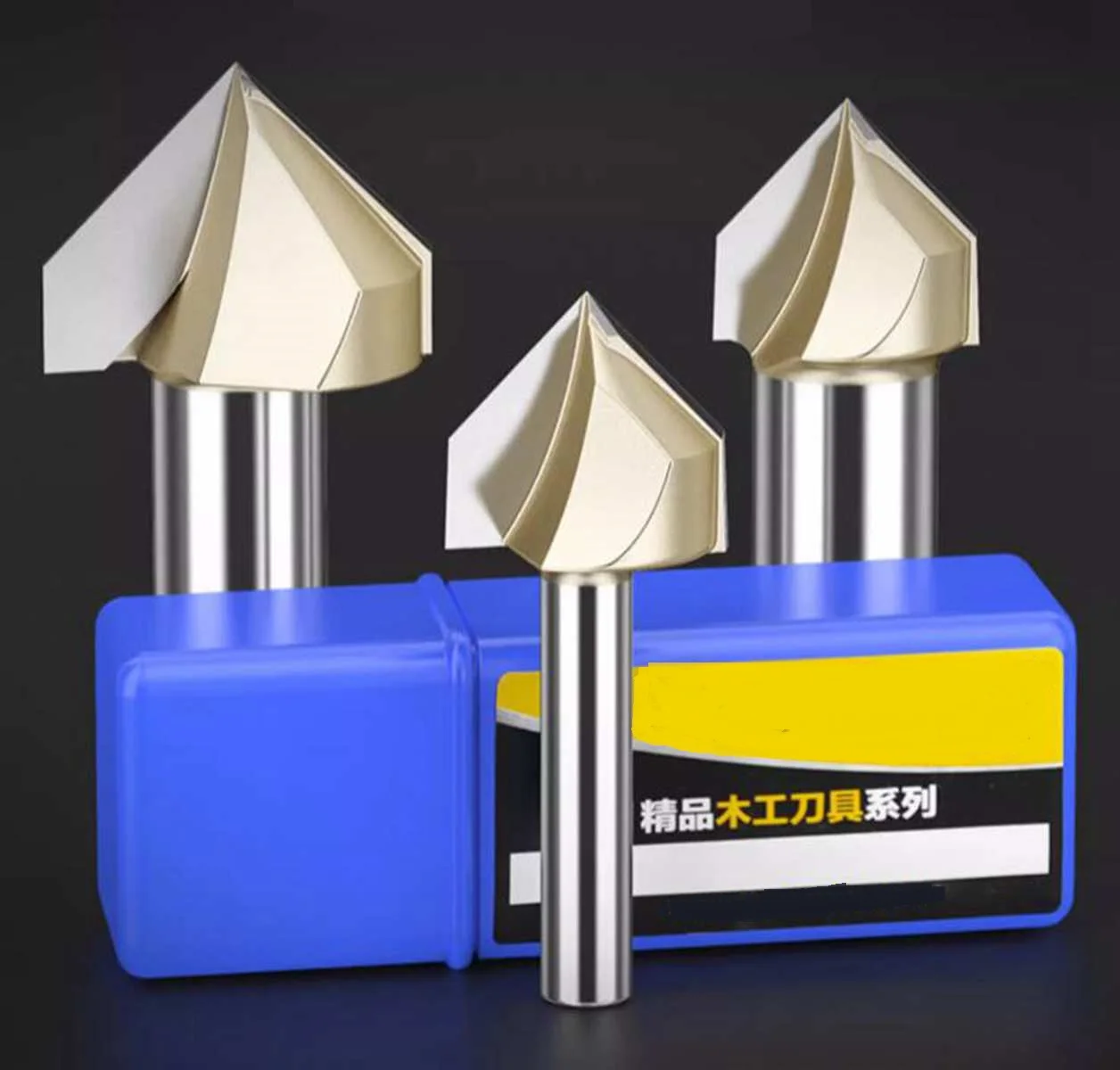 

Shank Diameter 1/4" 1/2" V Shape Router Bits CNC Tools End Mill For MDF Wood