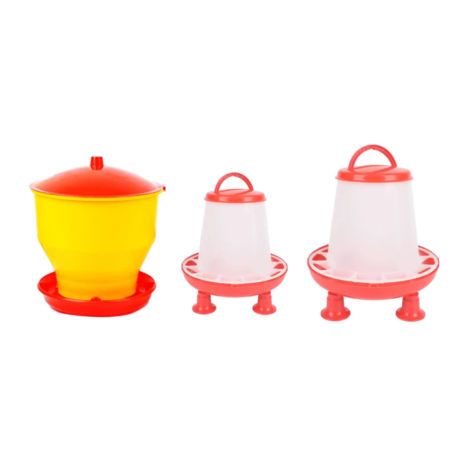 Chicken Feeder Chicken Water Feeding Bucket Auto Feeder Portable Bird Automatic Feeding Bucket for Pigeon Quail Budgie Hen Duck