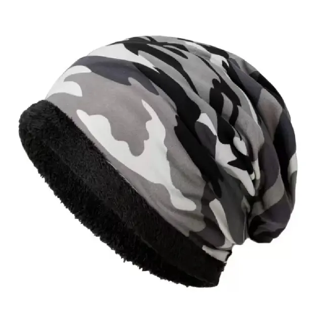 Autumn And Winter New Camouflage Cotton Velvet Hat Warm Stylish And Fleece Cap Pile Cap Outdoor Male Female 2