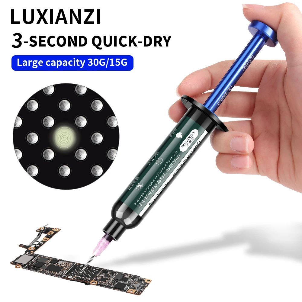 LUXIANZI 15/30g UV Light Curing Solder Mask Glue Soldering Weld Fluxes