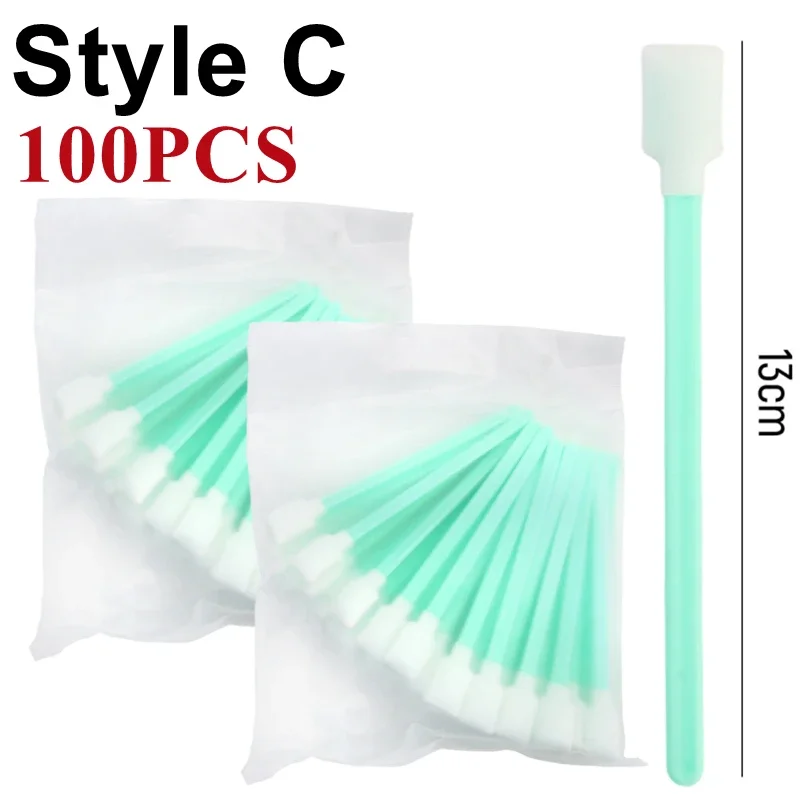 50/100/200PCS Foam Cleaning Swabs Sponge Tip Swab Sticks for Inkjet