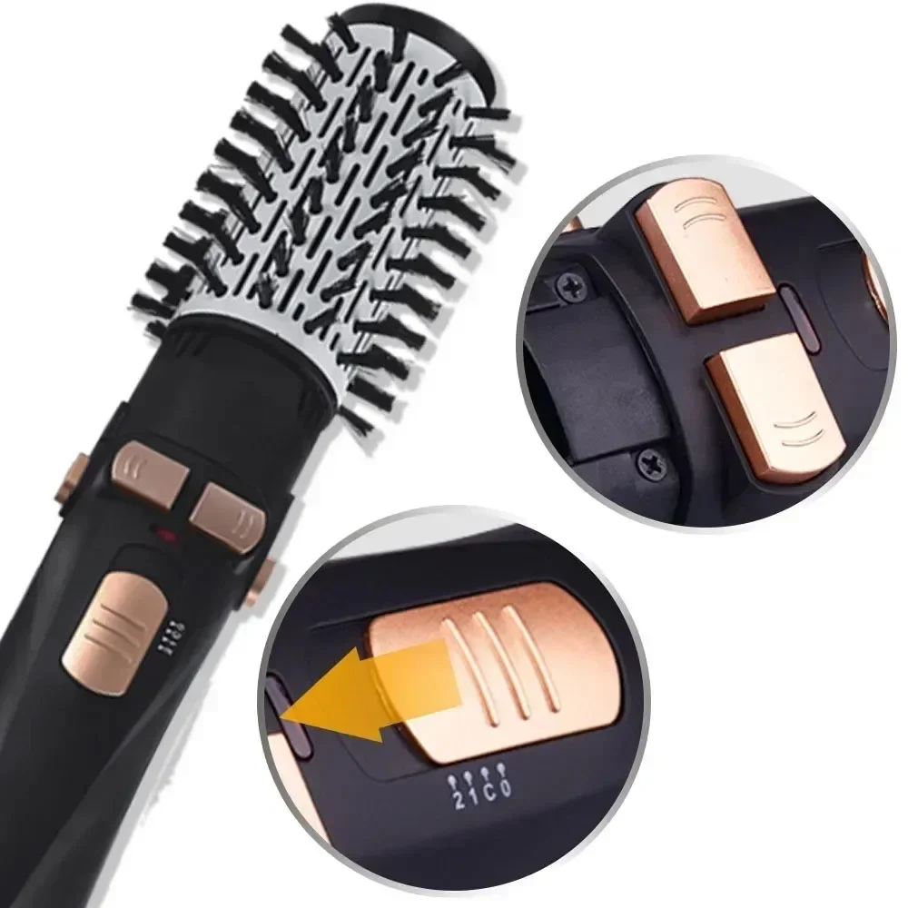 Hot Air Brush 4 Head Replaceable Hair Dryer Comb Electric Straightener Negative Ions Blower Curler Hair Machine Home-appliance 3