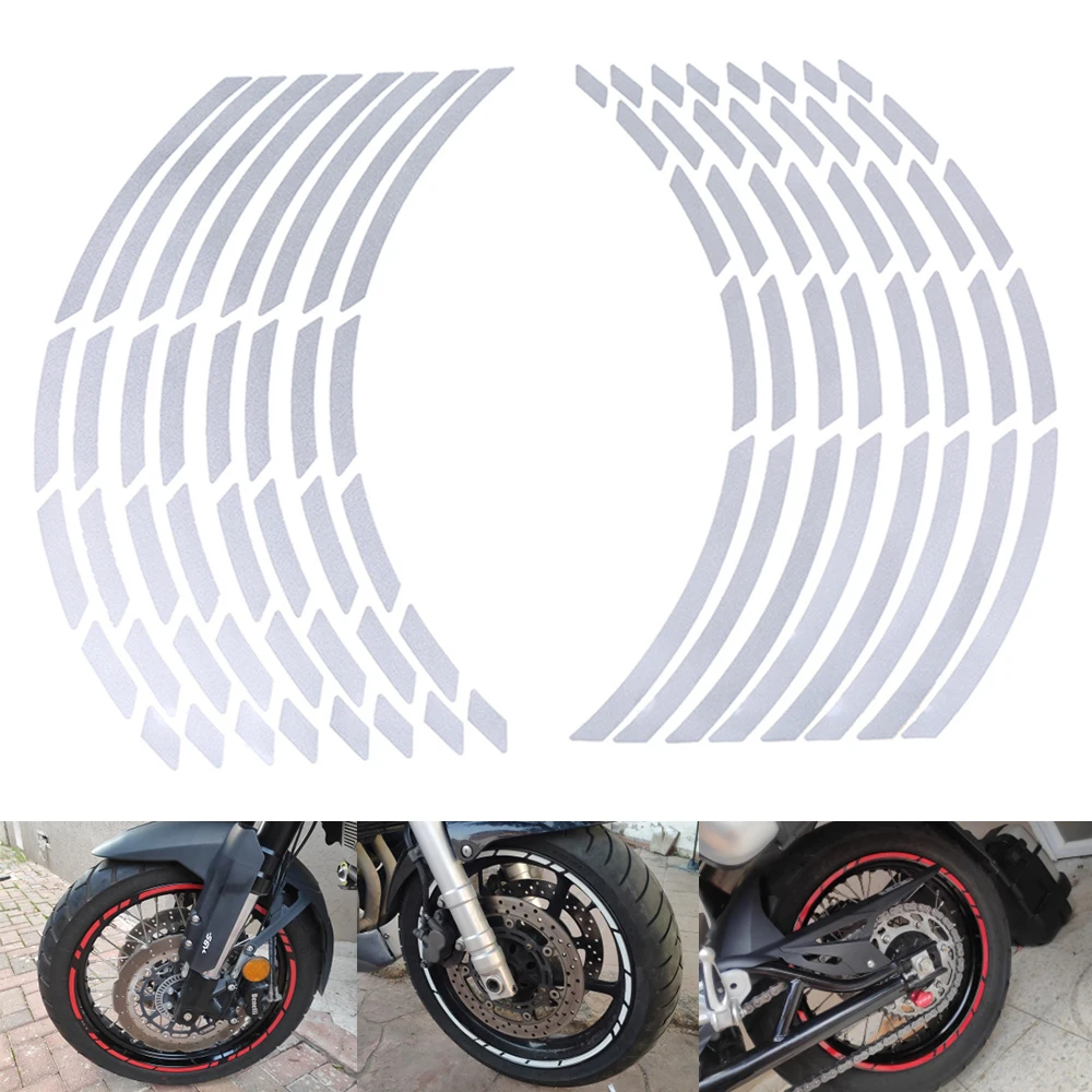 Universal 17-19 inch motorcycle car tire sticker reflective rim tape decal For HONDA PCX125 PCX150 CBR125R CBR150R CB650F CBR650 7 inch 60p universal screen car navigation lcd screen 31400601245 display size 165 100mm