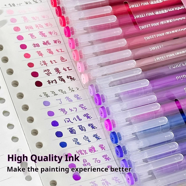 LANGUO 9 Colors Newest Morandi Colorful Gel Pen Student Writing Marker DIY Graffiti Painting Drawing Handbook Pens School 1