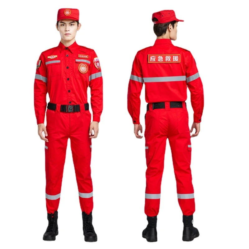 New Emergency Rescue Clothing Fire Fighter Suit Disaster Relief Coat