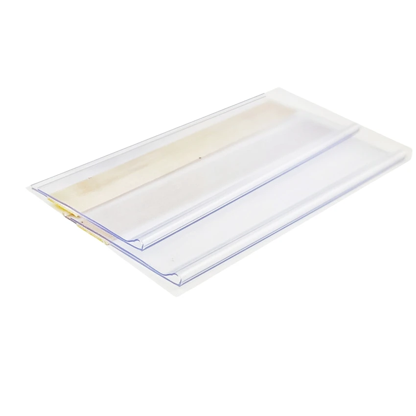 H6cm Plastic Data Strips PVC Clip Holder Shelf Rack Merchandise Price Talker Sign Label Display with Adhesive Tape