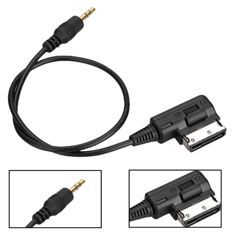 Adjustable 3.5mm Car Automobile Sound Cable for AMI Vehicles PVC Cord