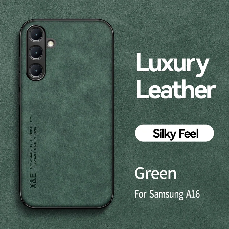 Vintage Magnetic Suede Leather Shockproof Matte Silicone Case Cover