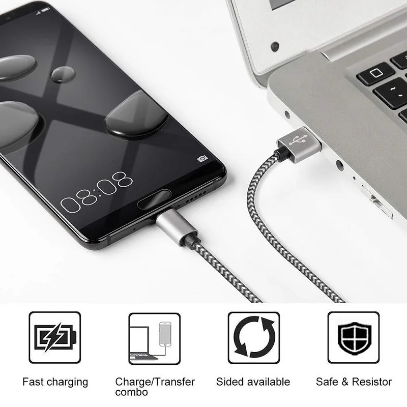 Premium Nylon USB A to Type C Fast Charging Cable