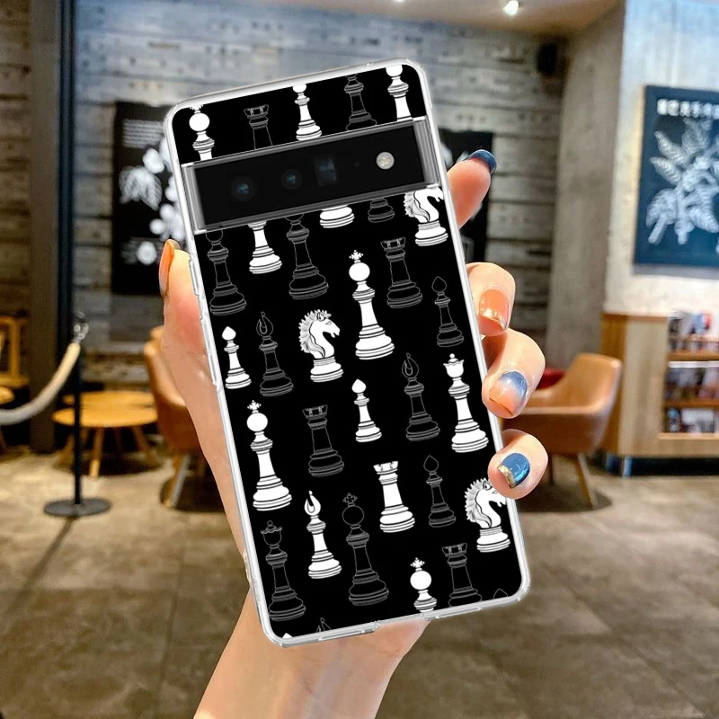 Chessboard Art Soft Clear TPU Transparent Phone Case