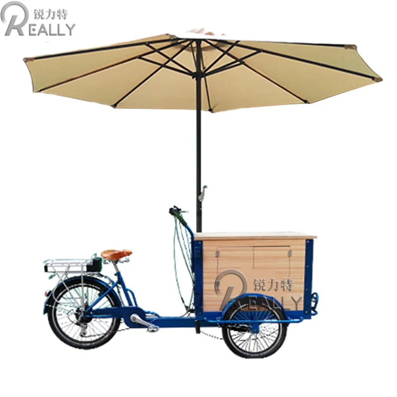 Bicicletas de Pedal baratas para adultos, bicicleta Expendedora de madera,  triciclo de carga de tres ruedas, comida, café, a la venta| | - AliExpress