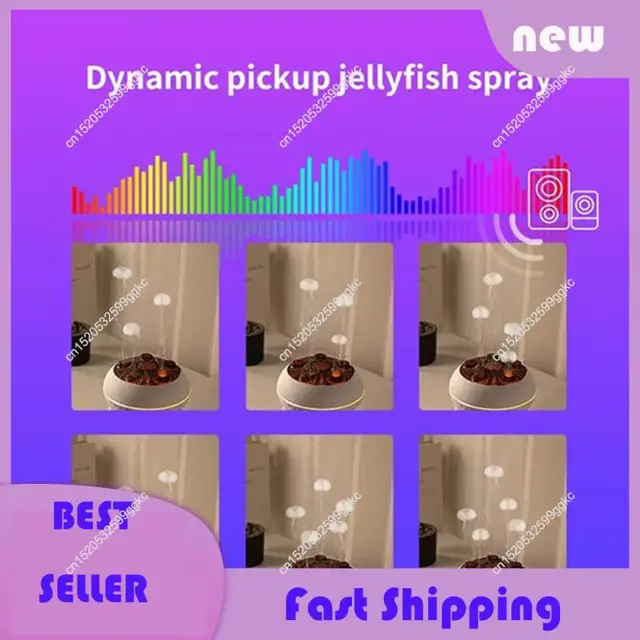 Necessary Smoke Ring Fragrance Machine Jellyfish Air Humidifier Colorful Flame Desktop Aroma Diffuser AU Plug 4