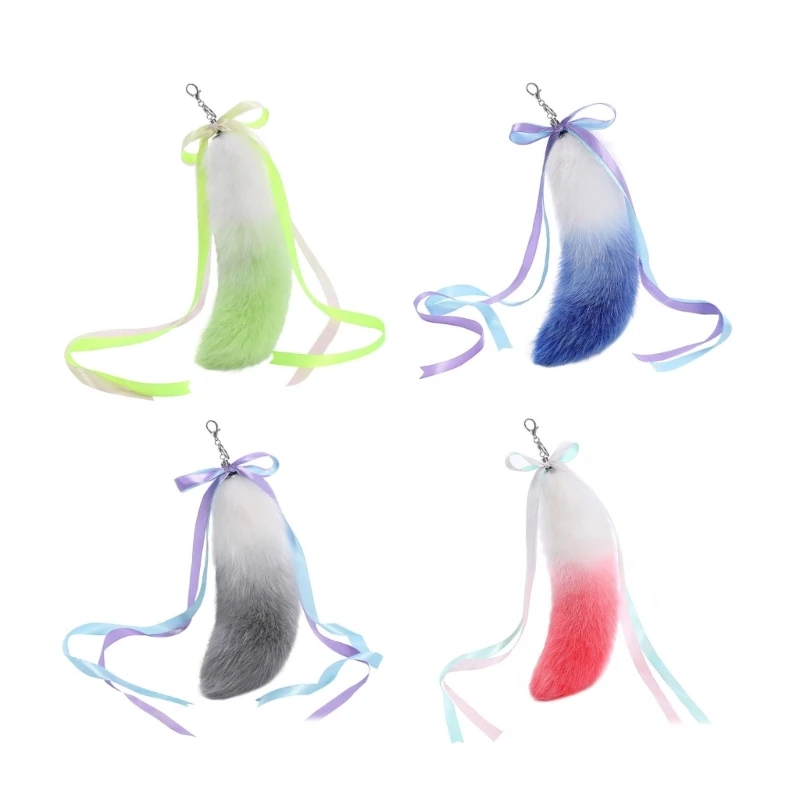 

Plush Tail Charm Key Holder Keyring Pendant Decorations Purse Bag Charm