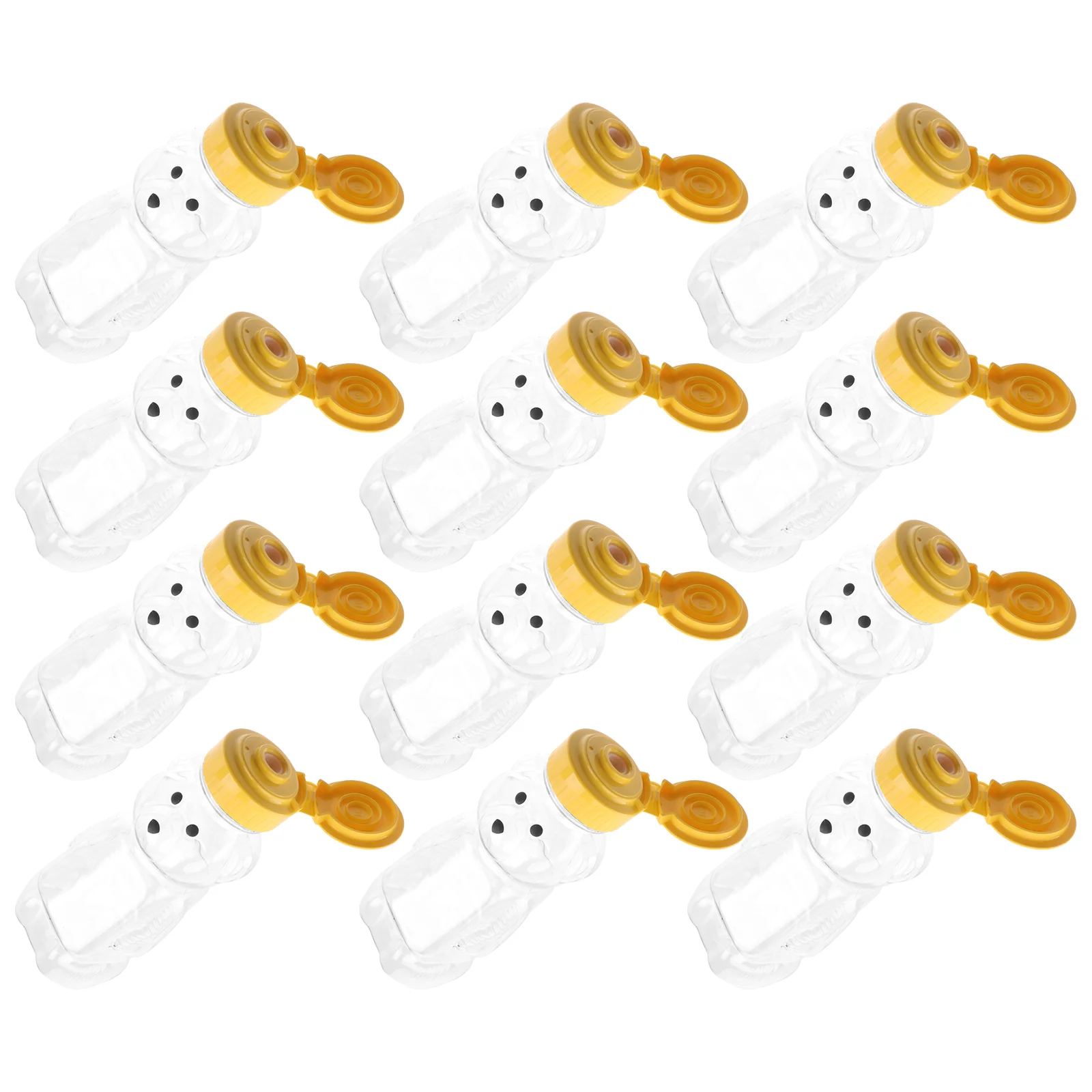 12Pcs plastic condiment dispenser bear honey bottle For condiment dispenser sauce containers reusable squeeze kitchen dining bar plastic condiment dispenser