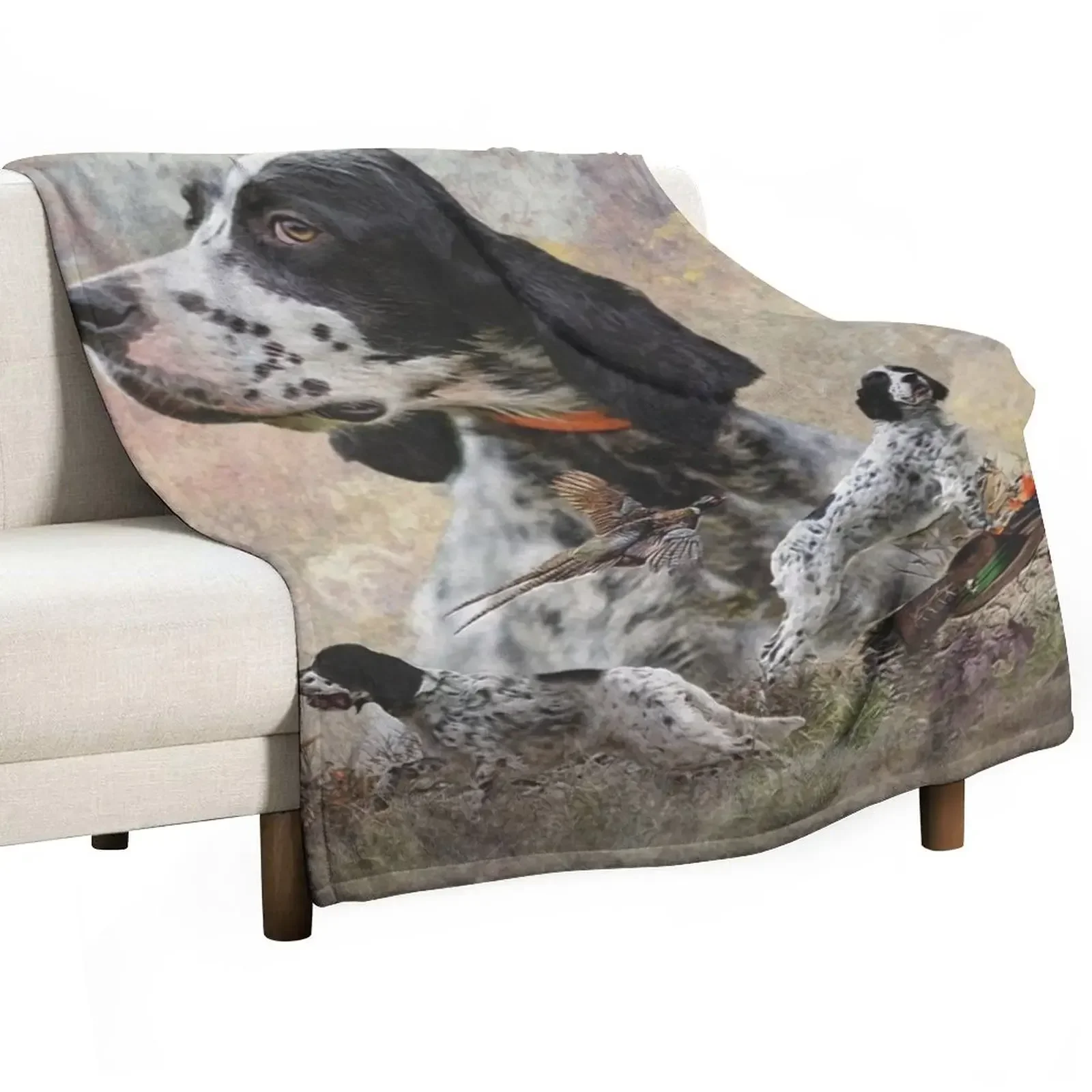 

English Setter YARSA Throw Blanket Furry blankets ands Baby Blankets