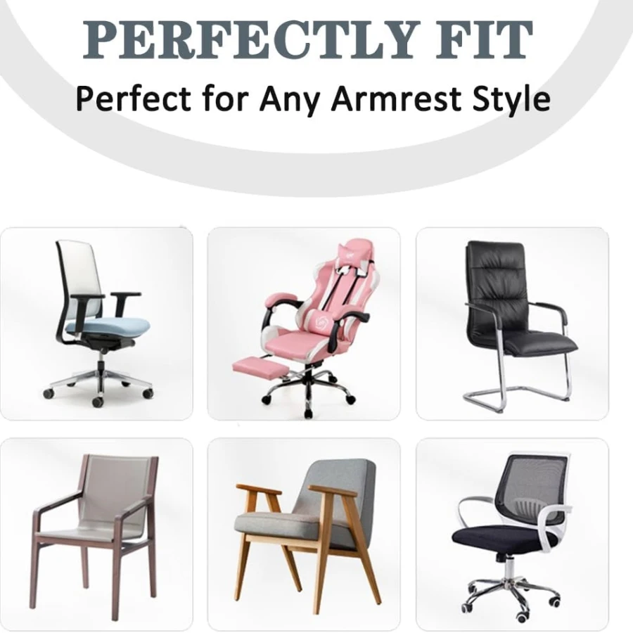 Office Chair Armrest Cushions and Memory Foam Elbow Pillows One set Designed to Relieve Forearm Pressure Washable