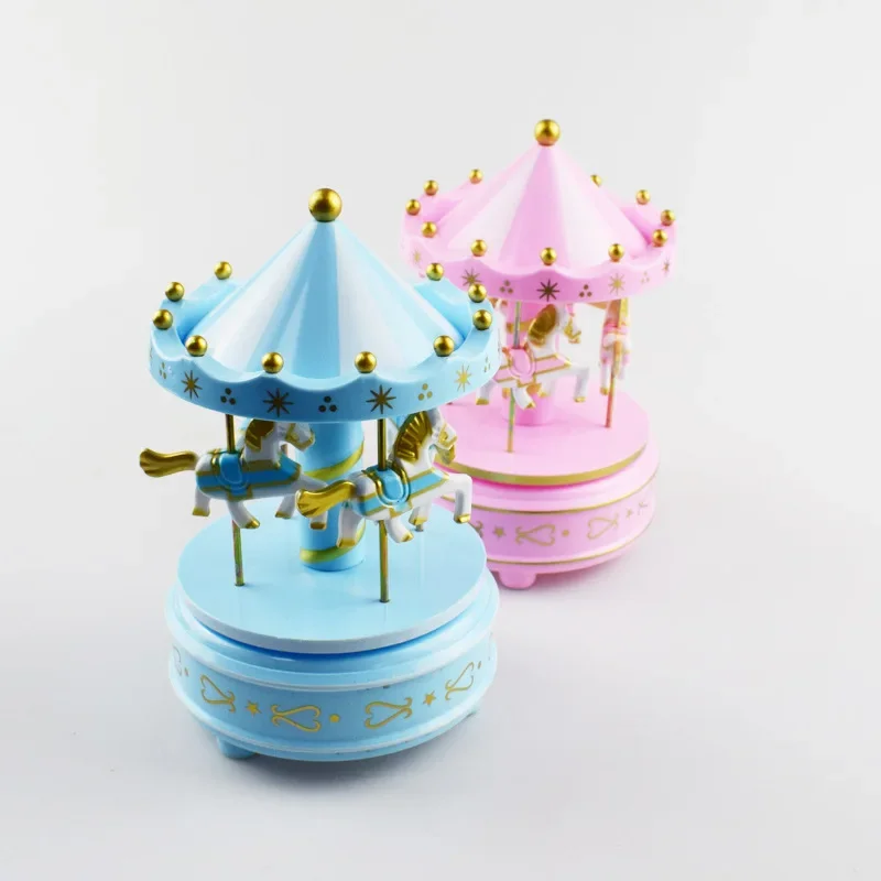 Music Boxes Merry-go-round Horse Carousel Geometric Baby Room Decoration Gifts Unisex Christmas