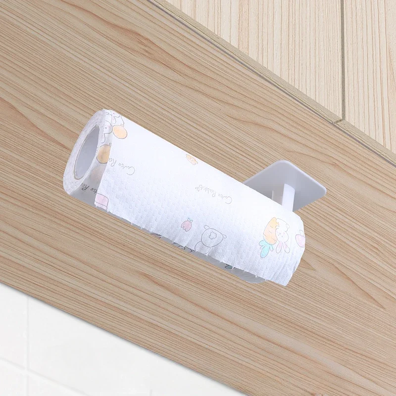 Adhesive Toilet Roll Paper Holder Organizer Wall Mount Storage Stand Kitchen Bathroom No Drill Tissue Towel Dispenser 1/2pcs paper towel holder,toilet paper holder,toilet roll holder,tissue holder