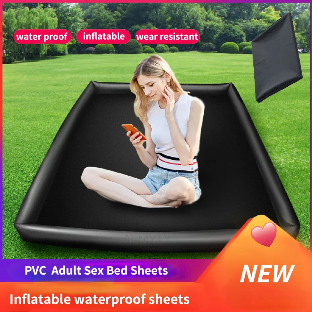 PVC Inflatable Waterproof Sex Bed Sex Furniture Sheets Adult Game Water Bed Air Mattresses Oil-proof Massage Sheet Couple Sextoy sex toys sex chair bed